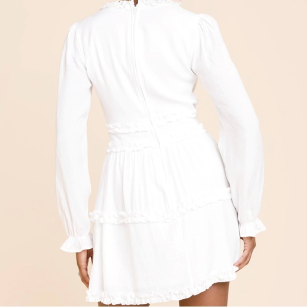 White Ruffled Dress - Picture 4 of 4